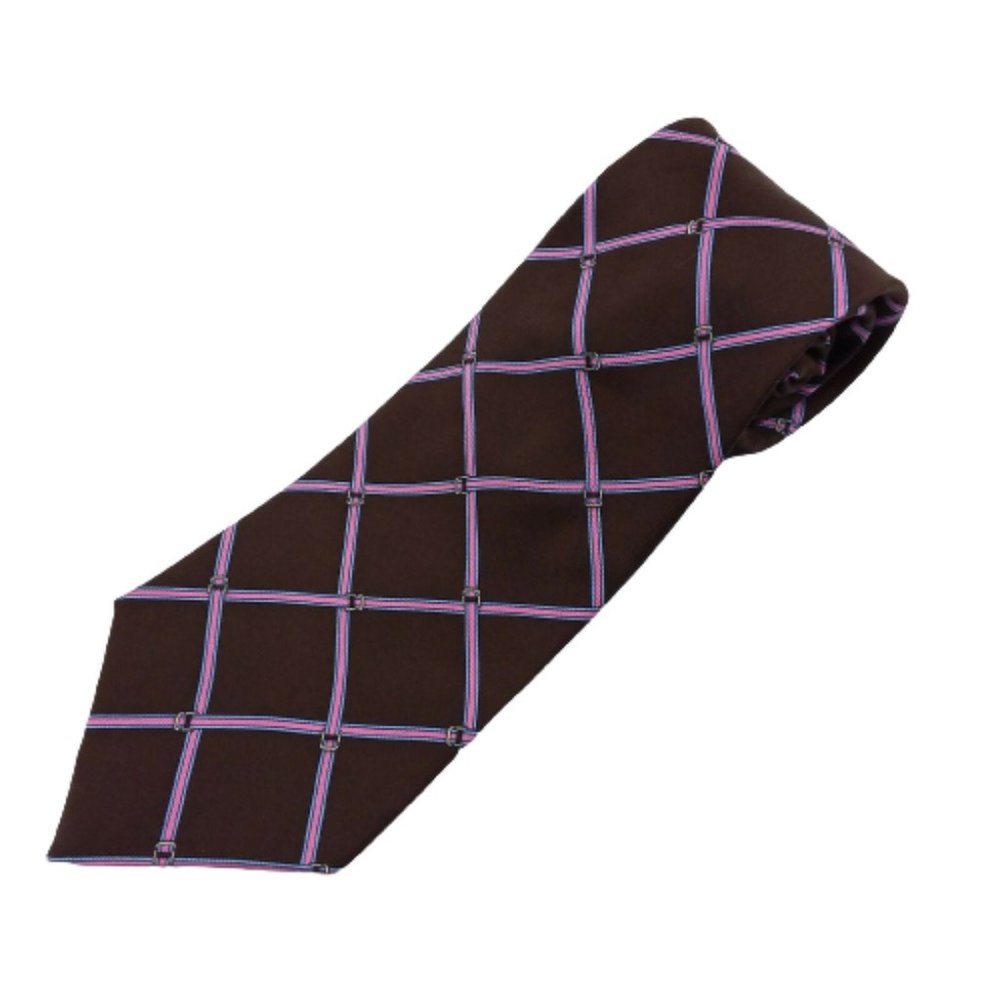 Brooks Brothers Necktie Silk USA Made Brown Pink